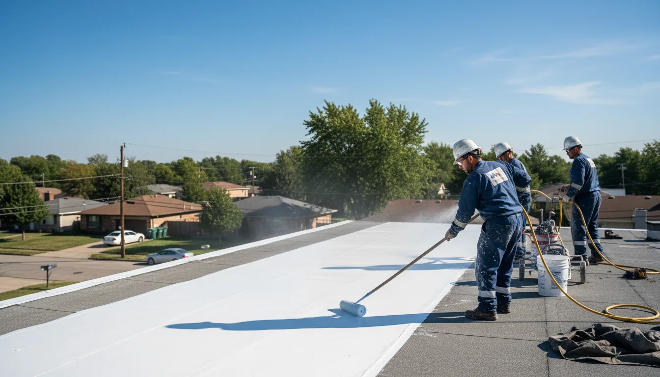 Commercial roof coating in Fletcher, OK near me